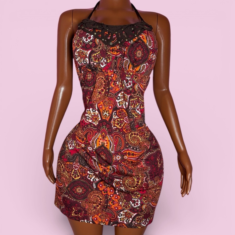 Paisley Halter Neck Dress